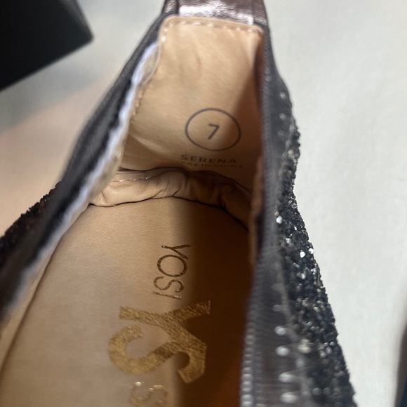 Yosi Samra Oxidized Silver Ombre‎ Glitter Serena Foldable Ballet Flat Shoes 7 - Picture 13 of 16